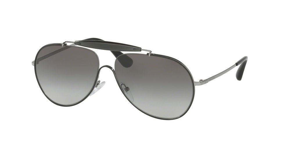 Prada PR56SS Single Vision Prescription Sunglasses PR56SS-7AX5O0-59 - Lens Diameter 59 mm, Frame Color Top Black / Gunmetal