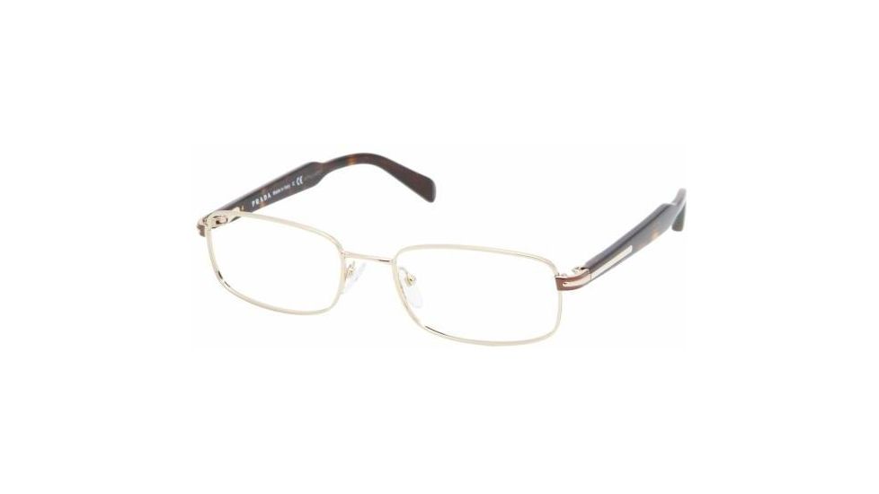 Prada PR57NV Eyeglass Frames ZVN1O1-5218 - Pale Gold 