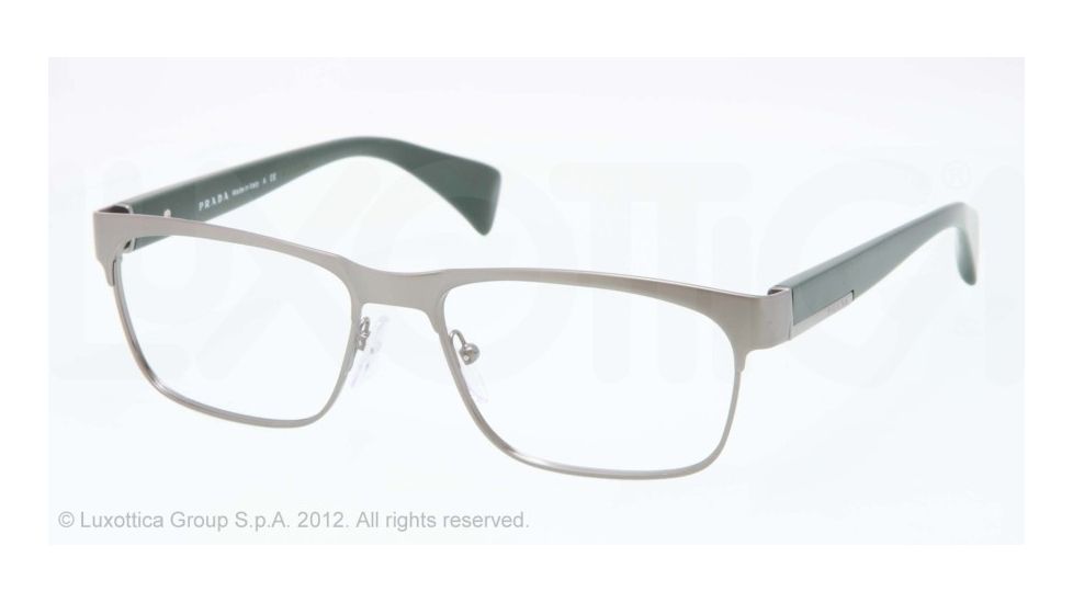 Prada PR61PV Prescription Eyeglasses 7CQ1O1-55 - Matte Lead Frame