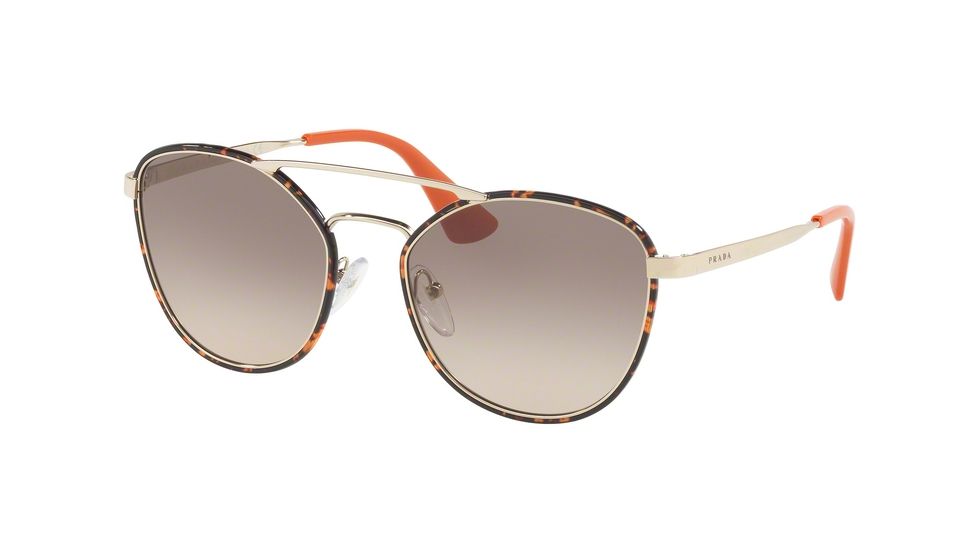 Prada PR63TS Single Vision Prescription Sunglasses PR63TS-2AU3D0-55 - Lens Diameter 55 mm, Frame Color Havana