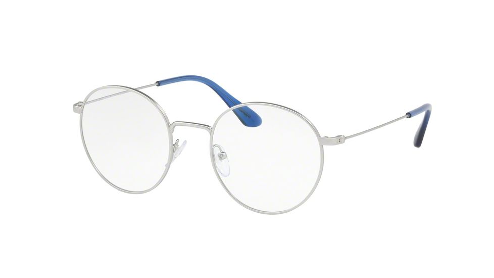 Prada PR64TV Single Vision Prescription Eyeglasses 1AP1O1-48 - Matte Silver Frame