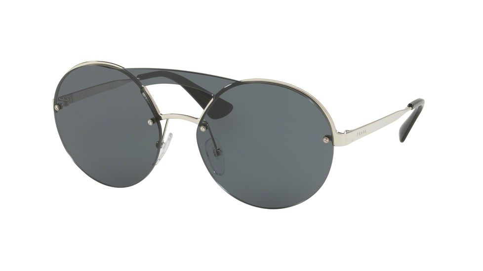 Prada PR65TS Progressive Prescription Sunglasses PR65TS-1BC5S0-36 - Lens Diameter 136 mm, Lens Diameter 36 mm, Frame Color Silver