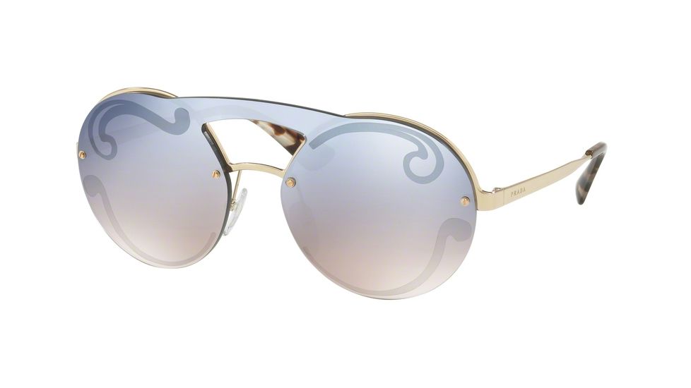 Prada PR65TS Progressive Prescription Sunglasses PR65TS-ZVN0D0-36 - Lens Diameter 136 mm, Lens Diameter 36 mm, Frame Color Pale Gold
