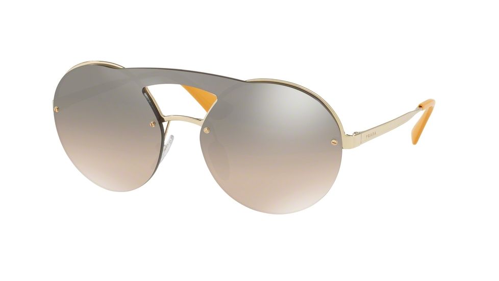 Prada PR65TS Progressive Prescription Sunglasses PR65TS-ZVN4P0-36 - Lens Diameter 136 mm, Lens Diameter 36 mm, Frame Color Pale Gold