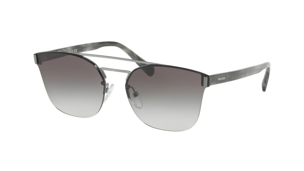 Prada PR67TS Sunglasses 5AV0A7-63 - Gunmetal Frame, Grey Gradient Lenses