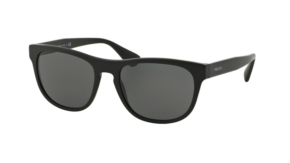 PRADA LOGO PR14RS Progressive Prescription Sunglasses PR14RS-1BO1A1-57 - Lens Diameter 57 mm, Frame Color Matte Black