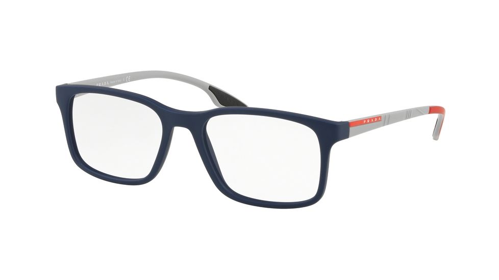 Prada PS01LV Bifocal Prescription Eyeglasses, 52mm, Blue Rubber, PS01LV-2881O1-52-BI