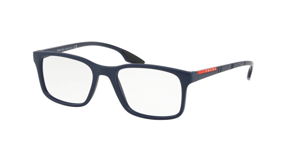 Prada PS01LV Bifocal Prescription Eyeglasses, 52mm, Matte Blue, PS01LV-TWY1O1-52-BI