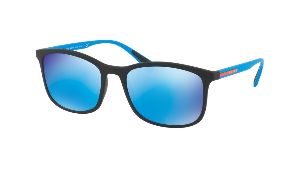 Prada PS01TSF Progressive Prescription Sunglasses PS01TSF-DG05M2-57 - Lens Diameter 57 mm, Frame Color Black Rubber