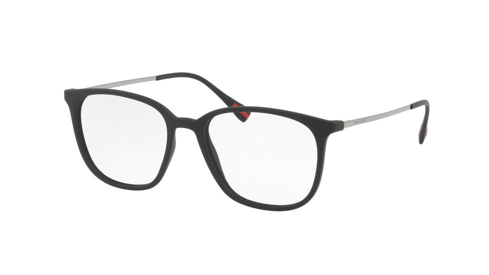 Prada PS03IV Eyeglass Frames DG01O1-52 - Black Rubber Frame
