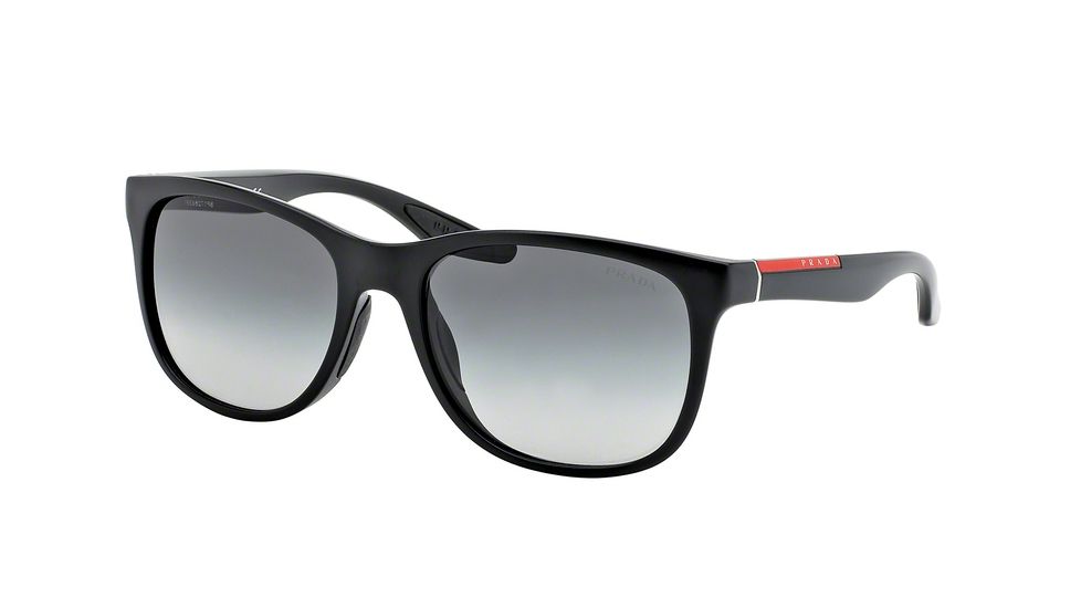 Prada PS03OSF Prescription Sunglasses, 58mm, Black Demishiny, PS03OSF-1BO3M1-58-SV