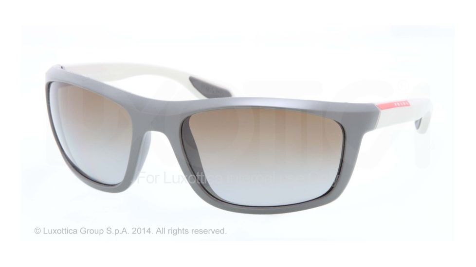 Prada PS04PS Single Vision Prescription Sunglasses PS04PS-SL96E1-62 - Lens Diameter 62 mm, Frame Color Grey Demi Shiny