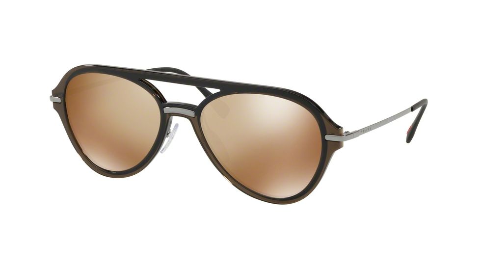Prada PS04TS Bifocal Prescription Sunglasses, 57mm, Brown, PS04TS-5N9HD0-57-BI