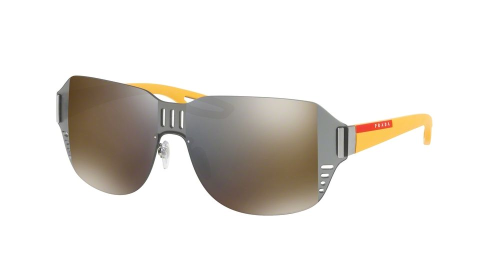 Prada PS05SS Progressive Prescription Sunglasses PS05SS-5AV4L0-44 - Lens Diameter 44 mm, Frame Color Gunmetal