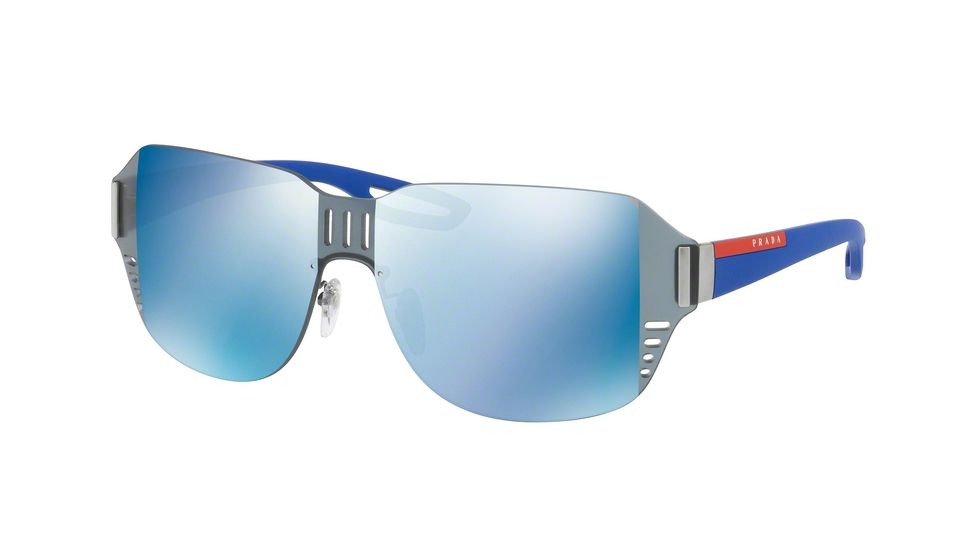 Prada PS05SS Progressive Prescription Sunglasses PS05SS-5AV9P1-44 - Lens Diameter 44 mm, Frame Color Gunmetal