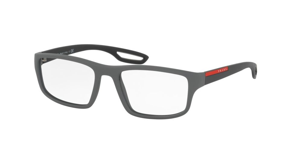 Prada PS09GV Bifocal Prescription Eyeglasses UFK1O1-53 - Grey Rubber Frame