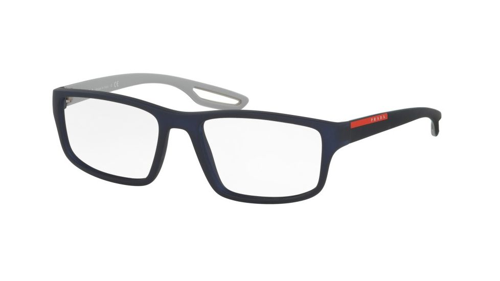 Prada PS09GV Bifocal Prescription Eyeglasses UR51O1-53 - Blue Rubber Frame