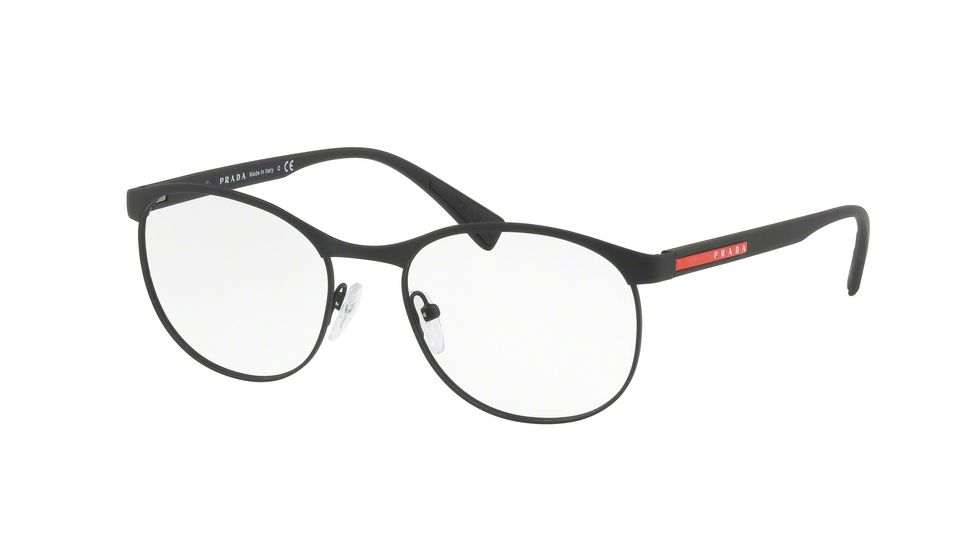 Prada PS50IV Eyeglass Frames DG01O1-51 - Black Rubber Frame