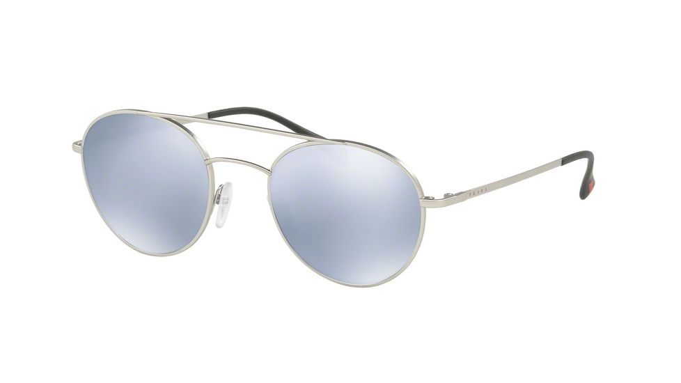 Prada PS51SS Progressive Prescription Sunglasses PS51SS-1AP5Q0-54 - Lens Diameter 54 mm, Frame Color Matte Silver