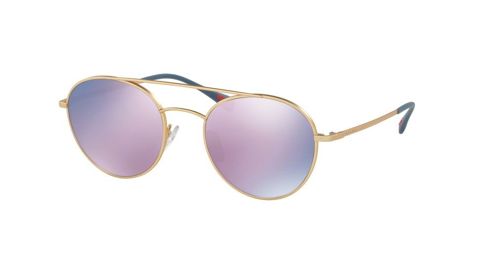 Prada PS51SS Progressive Prescription Sunglasses PS51SS-1BK5T0-54 - Lens Diameter 54 mm, Frame Color Matte Gold