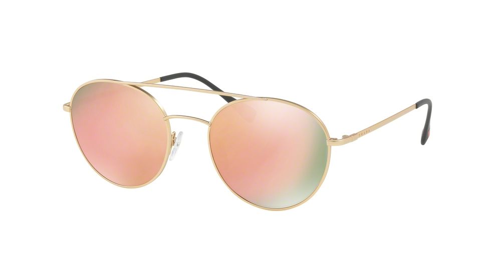 Prada PS51SS Progressive Prescription Sunglasses PS51SS-1BK6Q2-51 - Lens Diameter 51 mm, Frame Color Matte Gold