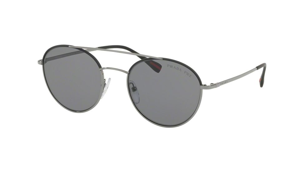 Prada PS51SS Progressive Prescription Sunglasses, 51mm, Gunmetal / Grey, PS51SS-290255-51-PRO