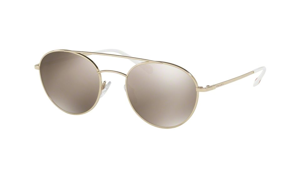 Prada PS51SS Progressive Prescription Sunglasses PS51SS-ZVN1C0-54 - Lens Diameter 54 mm, Frame Color Pale Gold