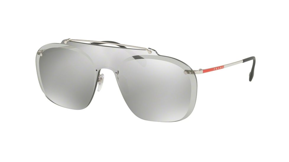 Prada PS51TS Progressive Prescription Sunglasses PS51TS-1BC125-37 - Lens Diameter 137 mm, Lens Diameter 37 mm, Frame Color Silver