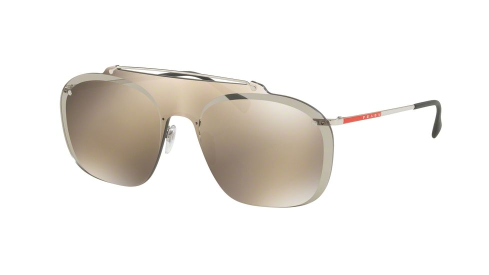Prada PS51TS Progressive Prescription Sunglasses PS51TS-1BC128-37 - Lens Diameter 137 mm, Lens Diameter 37 mm, Frame Color Silver