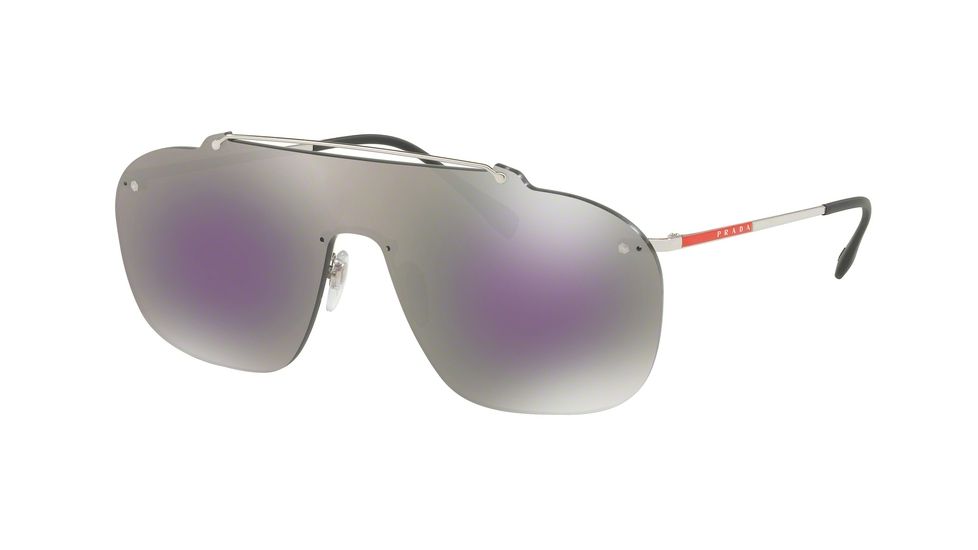 Prada PS51TS Progressive Prescription Sunglasses PS51TS-1BC129-37 - Lens Diameter 137 mm, Lens Diameter 37 mm, Frame Color Silver