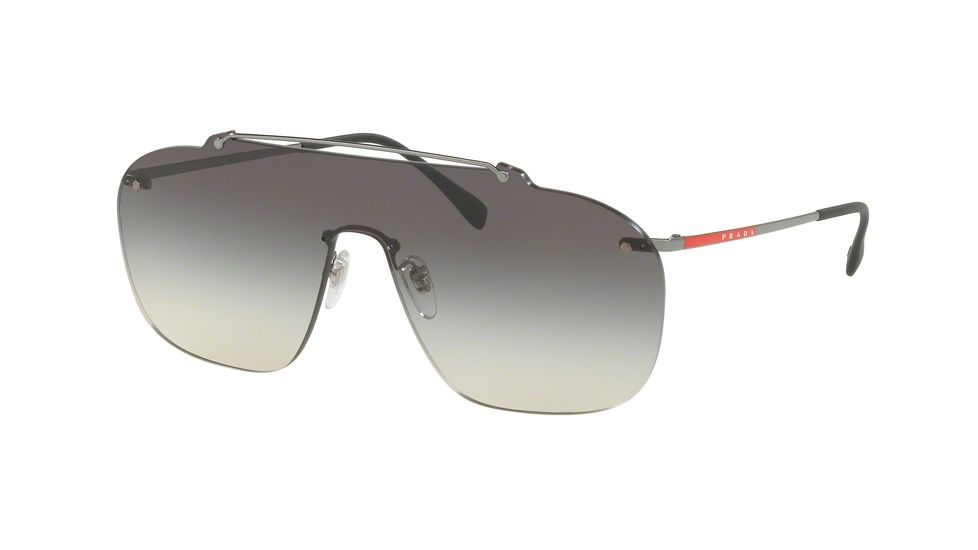 Prada PS51TS Progressive Prescription Sunglasses PS51TS-5AV130-37 - Lens Diameter 137 mm, Lens Diameter 37 mm, Frame Color Gunmetal