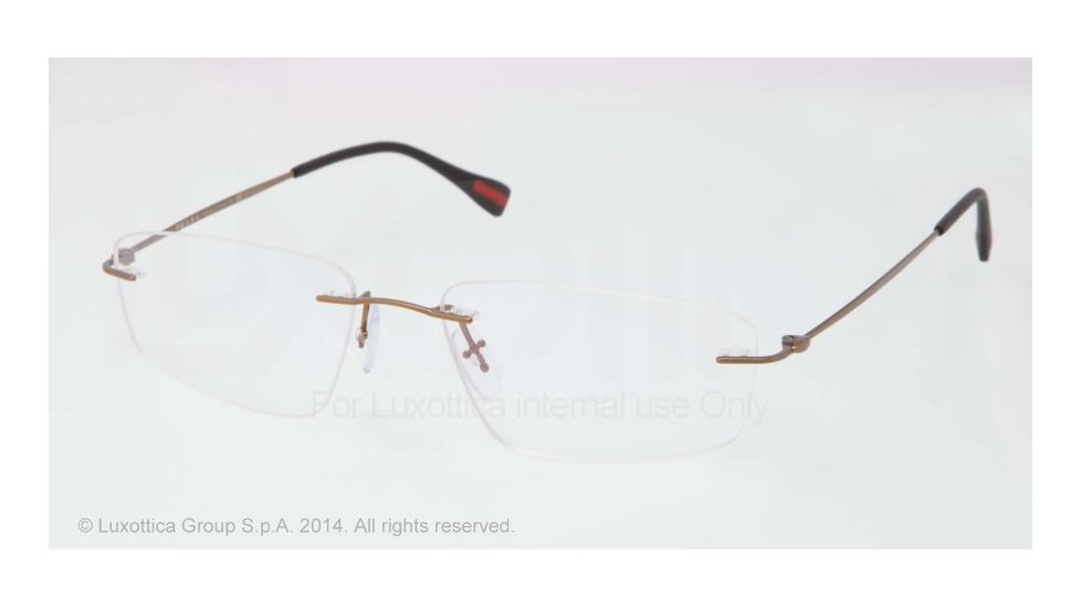 Prada PS54EV Eyeglass Frames ROU1O1-53 - Cocoa Demi Shiny Frame