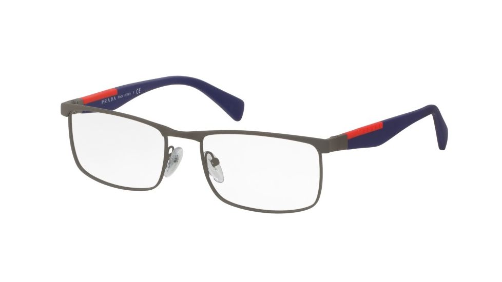 Prada PS54FV Bifocal Prescription Eyeglasses UR41O1-53 - Brown Rubber Frame