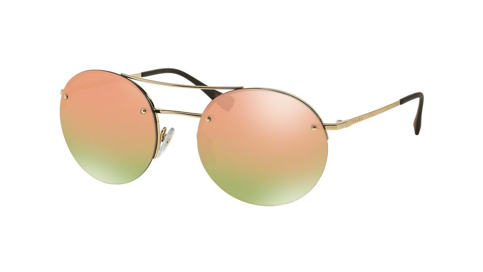 Prada PS54RS Bifocal Prescription Sunglasses PS54RS-ZVN5L2-56 - Lens Diameter 56 mm, Frame Color Pale Gold