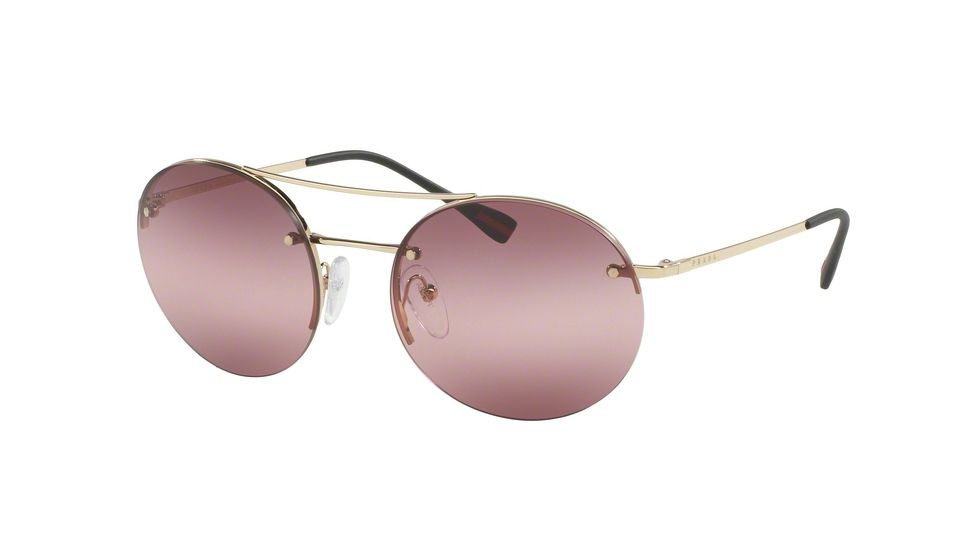 Prada PS54RS Bifocal Prescription Sunglasses PS54RS-ZVN6M0-56 - Lens Diameter 56 mm, Frame Color Pale Gold