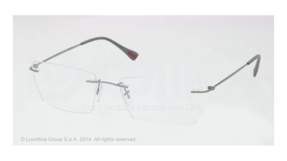 Prada PS55EV Progressive Prescription Eyeglasses 5AV1O1-52 - Gunmetal Frame