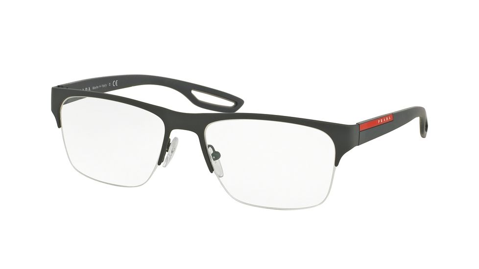 Prada PS55FV Progressive Prescription Eyeglasses TIG1O1-54 - Grey Rubber Frame