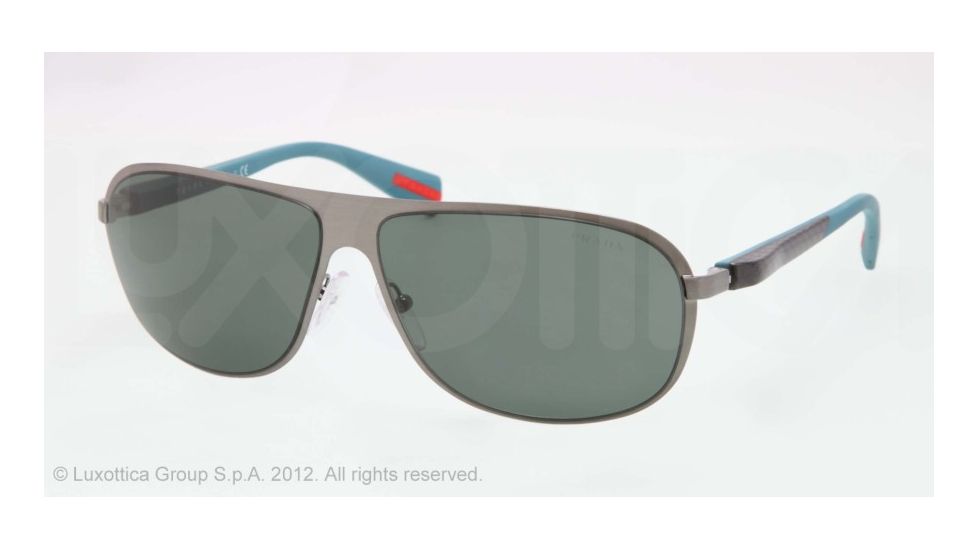 Prada PS56OS Single Vision Prescription Sunglasses PS56OS-75S3O1-62 - Lens Diameter 62 mm, Lens Diameter 62 mm, Frame Color Brushed Gunmetal