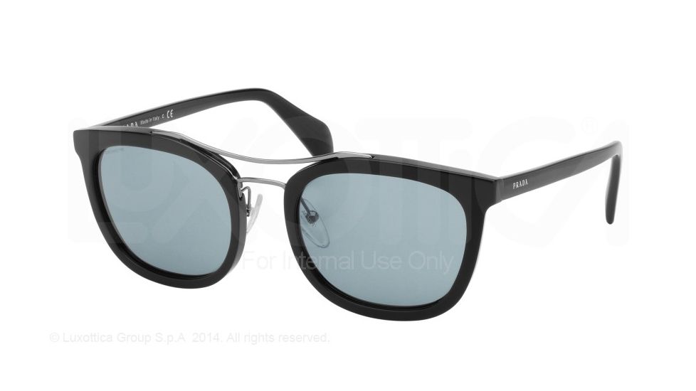 Prada SOCIETY PR17QS Progressive Prescription Sunglasses PR17QS-1AB3C2-55 - Lens Diameter 55 mm, Frame Color Black