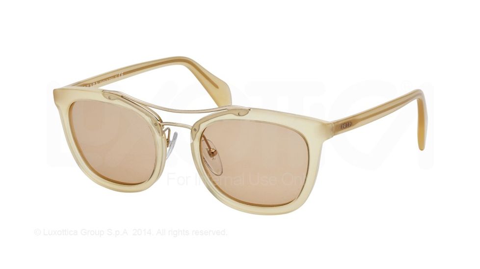 Prada SOCIETY PR17QS Progressive Prescription Sunglasses PR17QS-R069N1-52 - Lens Diameter 52 mm, Frame Color Honey