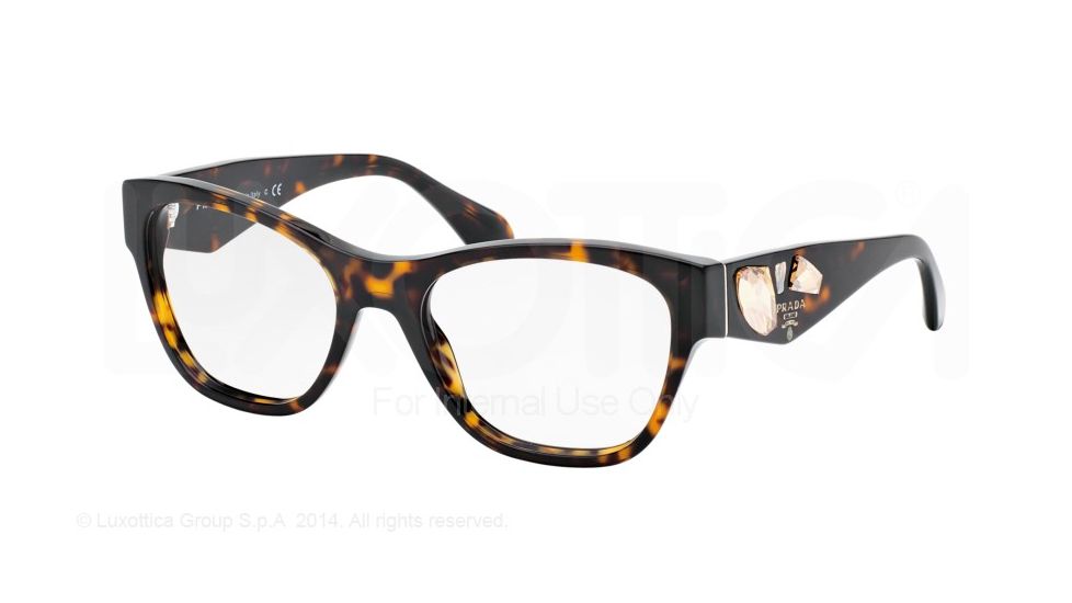 Prada VOICE PR07RV Bifocal Prescription Eyeglasses 2AU1O1-51 - Havana Frame