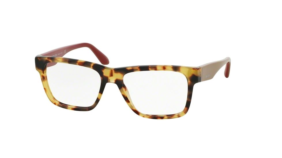 Prada VOICE PR16RV Eyeglass Frames 7S01O1-51 - Light Havana Frame