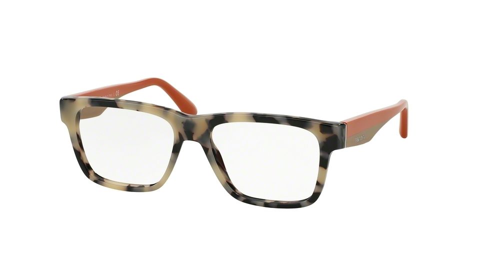 Prada VOICE PR16RV Eyeglass Frames KAD1O1-53 - White Havana Frame