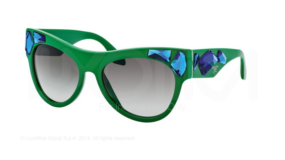 Prada VOICE PR22QS Bifocal Prescription Sunglasses PR22QS-SMP0A7-56 - Lens Diameter 56 mm, Frame Color Green