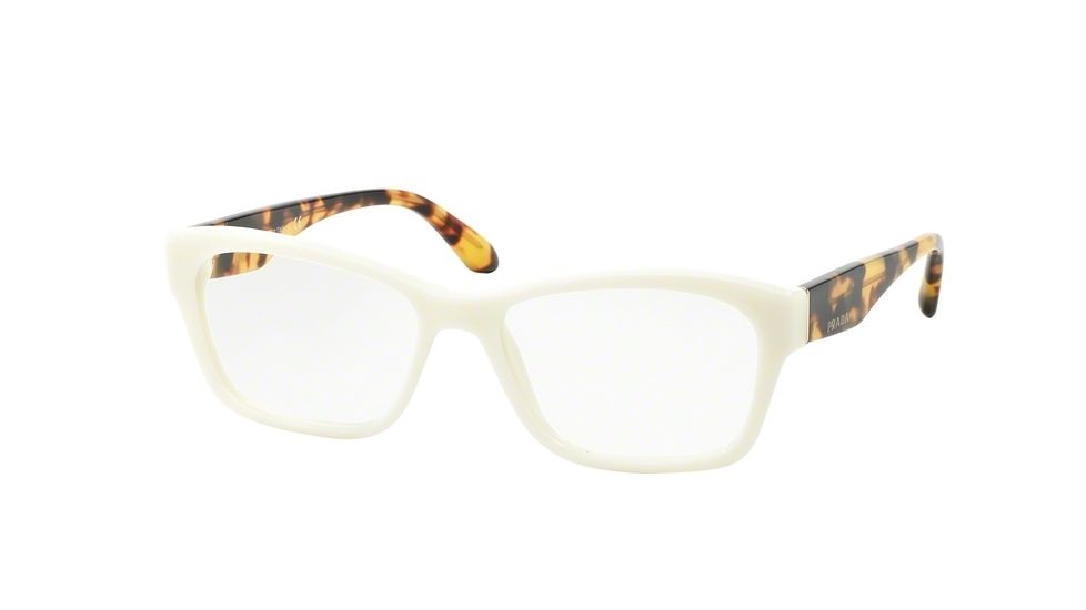 Prada VOICE PR24RV Single Vision Prescription Eyeglasses 7S31O1-52 - Ivory Frame