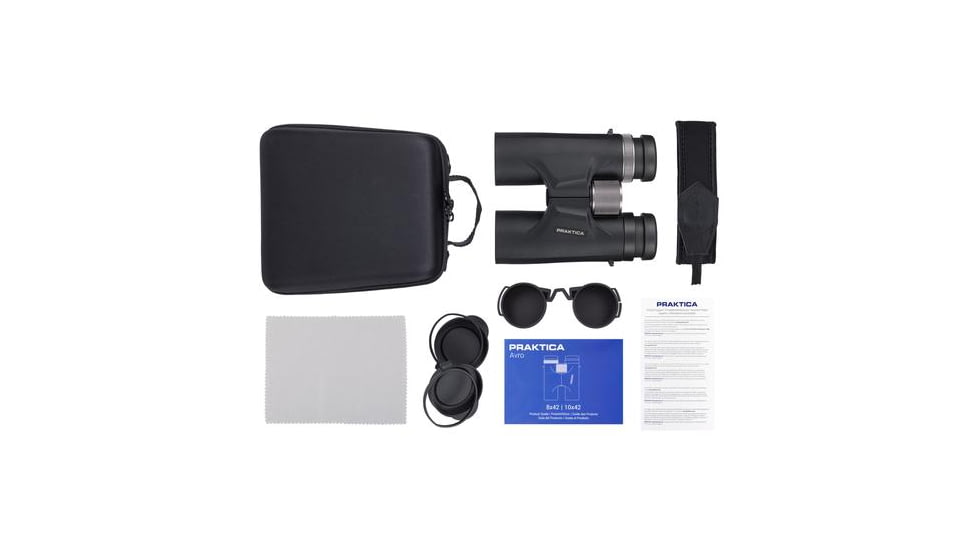 Praktica Avro Binoculars, 8x42mm, Roof Prism, Black, AV0842BK