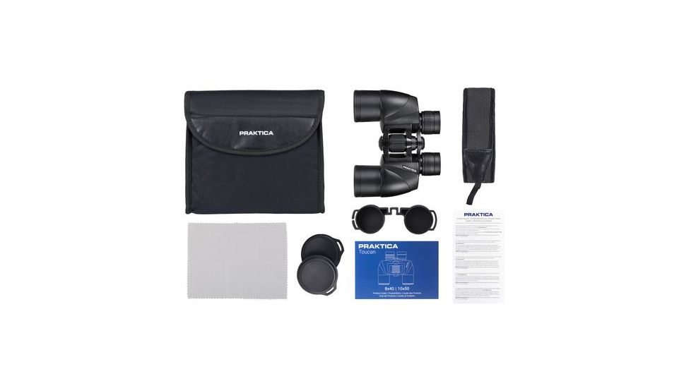 Praktica Toucan Binoculars, 8x40mm, Porro Prism, Black, MHTO0840B