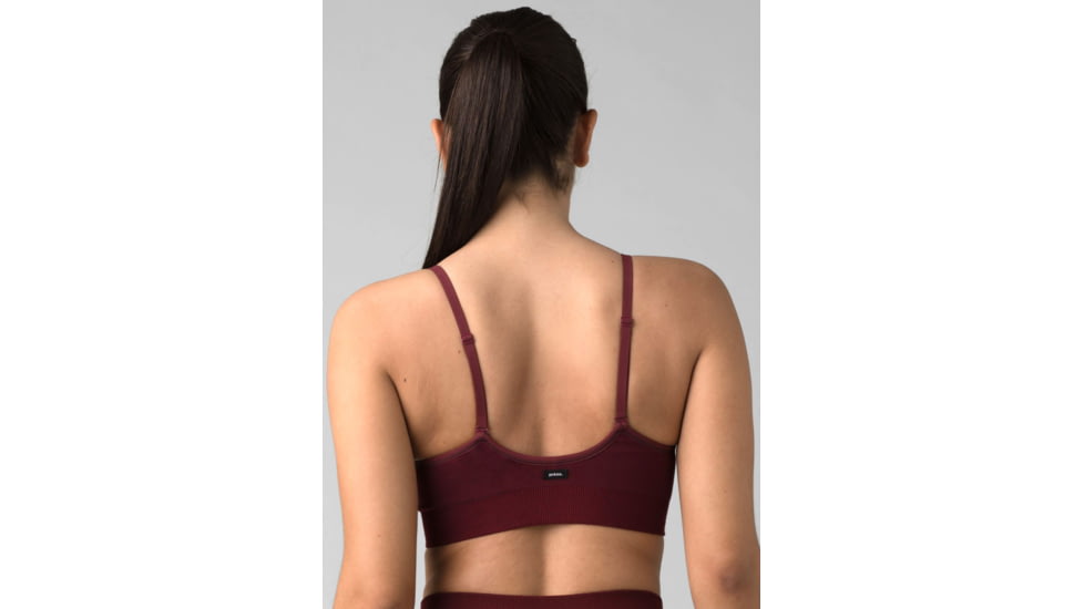 prAna Sopra Seamless Bra - Womens, Maroon, Small, 1970391-600-S