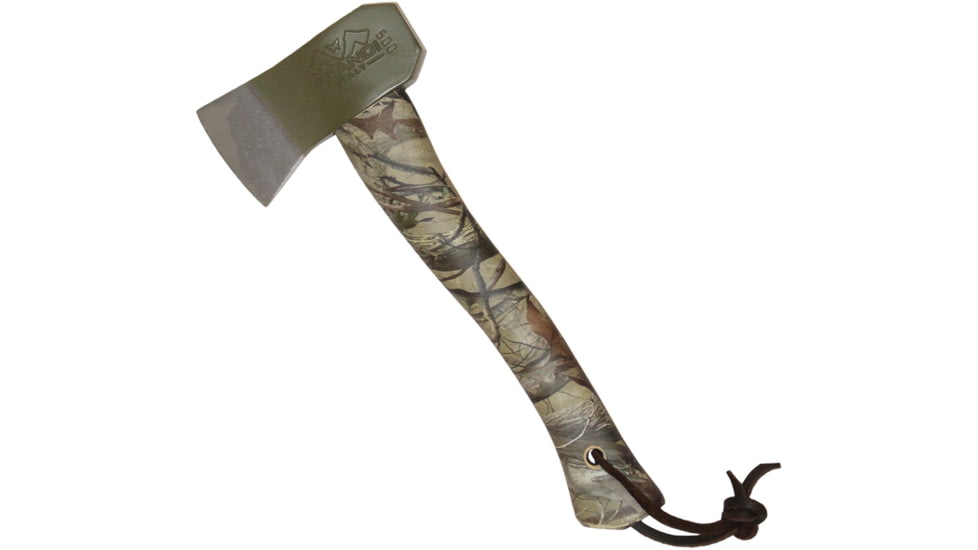 Prandi Camping Hatchet Camo, 5.25 carbon steel axe head with 2.75 cutting edg, Camo Hickory handle, 3.051.05.DXX1