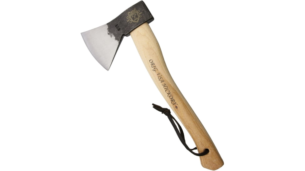 Prandi German Style Hatchet with American Hickory Handle, 15in Overall, 6.5in Carbon Steel Axe Head With 4.25in Cutting Edge, Axe Head Could Have Surface Rust, 3.003.08.TH
